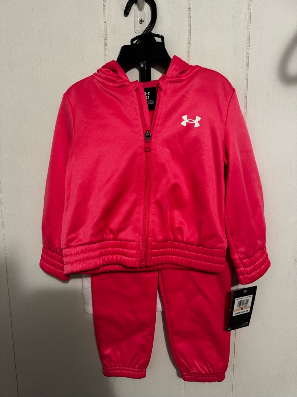 Under Armour Girls Pink Hoodie & Jogger Set